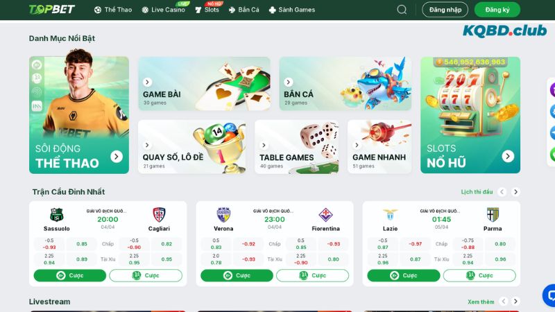 TOPBET được biết là một trong những điểm đến hàng đầu trong thế giới cá cược trực tuyến
